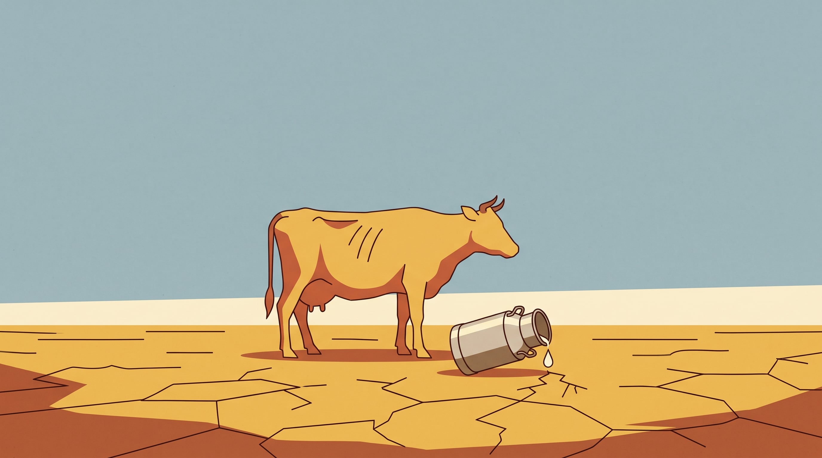 ASOGAFAR solicitó el estado de emergencia para el sector ganadero de Las Matas de Farfán por la sequía que afecta la producción de leche. (Imagen Ilustrativa Infobae)