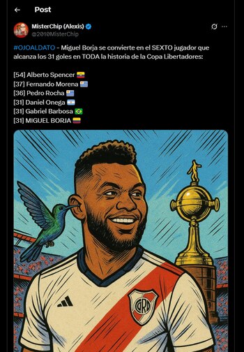 El colombiano entró en una