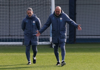 Guardiola y Vicens, en un
