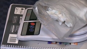 Parte de la droga secuestrada