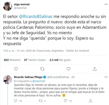 (Foto: Twitter de Olga Wornat)