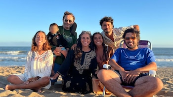 Fernanda Meritello y su familia