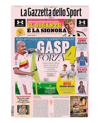 La portada de La Gazzetta dello Sport