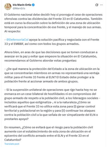 La defensora del pueblo advirtió