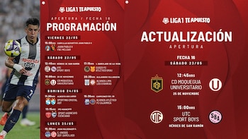 Programación de la fecha 16 del Torneo Apertura de la Liga 1 2026.