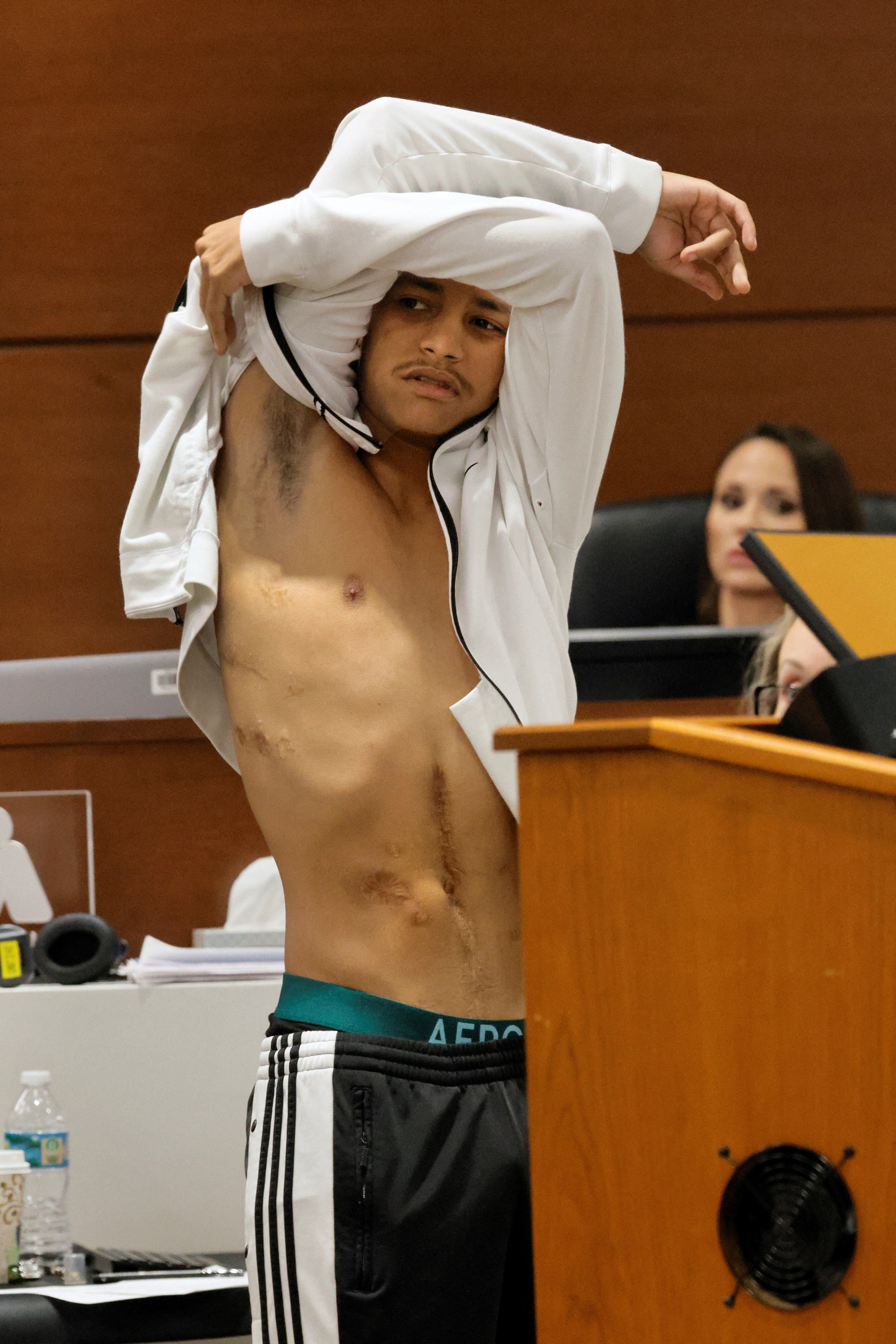 La víctima Anthony Borges recibió cinco disparos durante el ataque en Parkland. (Mike Stocker/ via REUTERS)