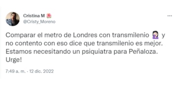 En Twitter Enrique Peñalosa compara