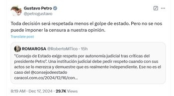 El presidente pidió que no