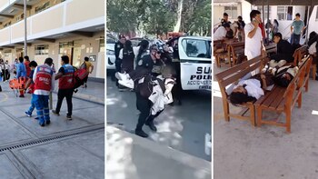 Más de 15 ambulancias, patrulleros