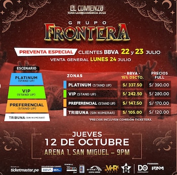 Precio de las entradas para