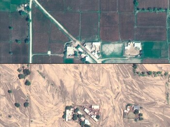 Antes y después en Gudpur.