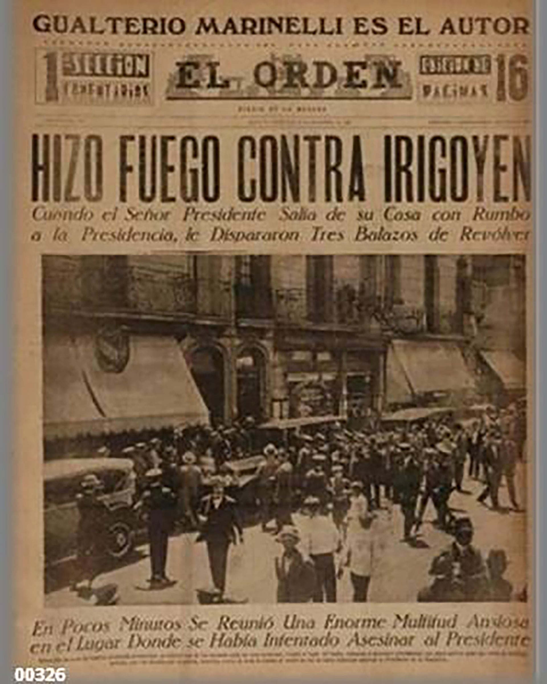 El hecho fue tapa de los diarios, y cuando las radios dieron la noticia, mucha gente se acercó a Casa Rosada en señal de apoyo al presidente (Efemérides Radicales)