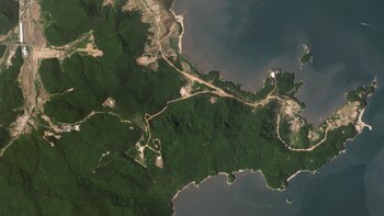 Esta imagen satelital difundida por