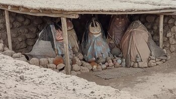 Fardos funerarios de la huaca