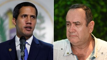 Juan Guaidó y Alejandro Giammattei