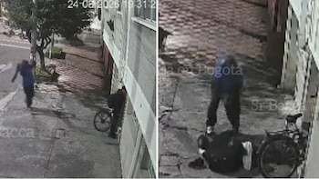 Impresionante ataque quedó en video: un habitante de calle golpeó a un hombre con un bate para robarle la bicicleta en Bogotá