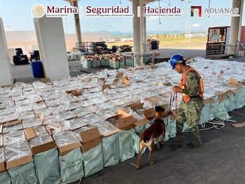 Aseguran autoridades casi 10 millones de cigarros apócrifos en Michoacán: el cargamento procedía de Asia. Crédito: Marina