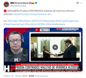 El mandatario colombiano aseguró en X que un video desmiente la prueba presentada por la revista - crédito @hackerFiscalia/X