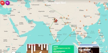 Papa Noel pasa por India.