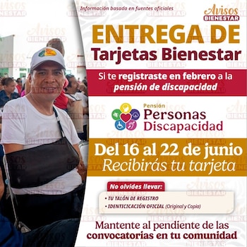 La Secretaría del Bienestar entregará
