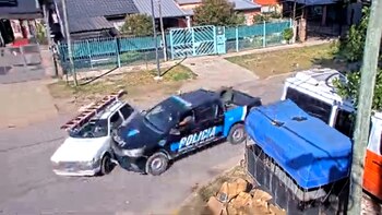 La patrulla municipal cuando interceptó