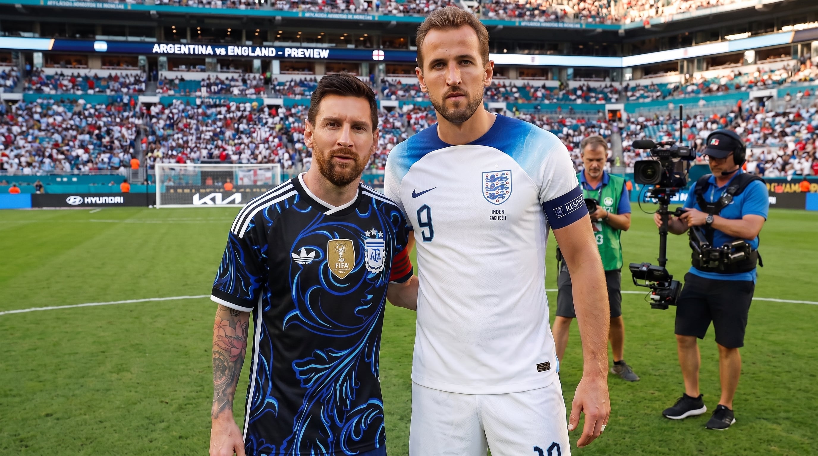 Lionel Messi y Harry Kane serán los capitanes esta tarde (Imagen Ilustrativa Infobae)