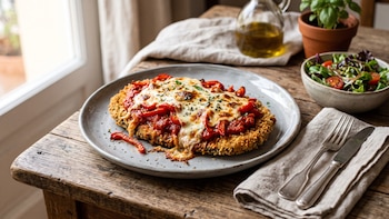 Receta de milanesa de berejena a la napolitana, rápida y fácil