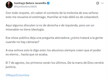 El candidato presidencial rechazó el