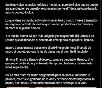 Gustavo Petro - crédito @petrogustavo/X
