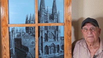 Catedral de Burgos a grapel hecha por José Antonio Mateo Flórez (@cuadrosgrapel)