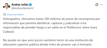 Gobernador de Antioquia anunció millonaria