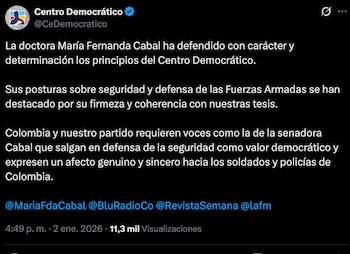 Centro Democrático salió en defensa
