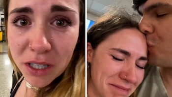 Una pareja pierde su vuelo