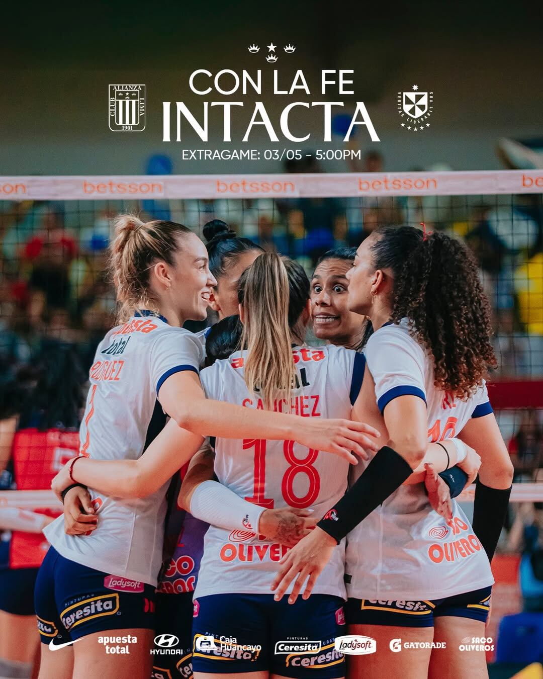 Aliança de Lima e datas históricas. Os ‘íntimos’ conseguem vincular três títulos e estão a um jogo de o fazer. Crédito: Instagram Lima Volleyball Alliance.