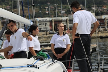 La princesa Leonor en la Escuela Naval de Marín (Europa Press)