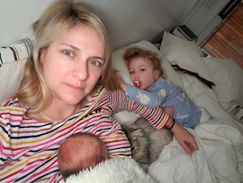 Fátima Noriega junto a su