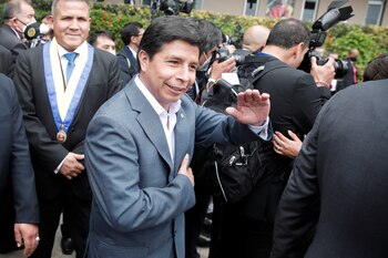 Peru's President Pedro Castillo attends