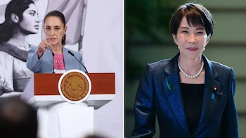 La presidenta Claudia Sheinbaum con su homónima Sanae Takaichi firmaron un acuerdo para la exportación de petróleo a Japón.
Crédito: Cuartoscuro / AFP