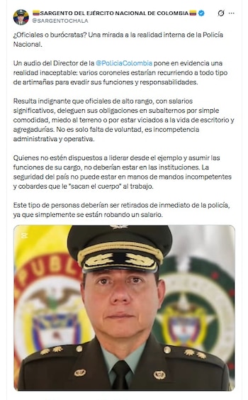 El sargento (r) Chala se