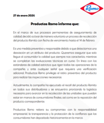 Ramo explicó el motivo detrás