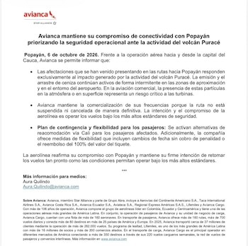 Avianca activó la reacomodación de los viajeros afectados a través del aeropuerto de Cali - crédito Avianca