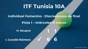 La tenista Ivonne Cavallé-Reimers consigue