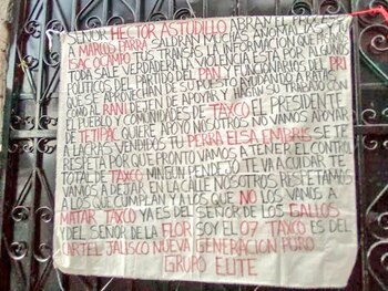 En narcomantas ya se habían