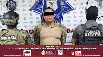 Cristian Jovany Acosta García fue detenido durante un operativo en el Valle de Mexicali. (Cortesía)