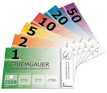 Chiemgauer, Alemania billete
