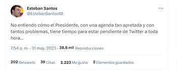 El hijo del expresidente Santos