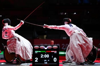 Esgrima sobre silla de ruedas entró en la recta final para definir a sus medallistas
