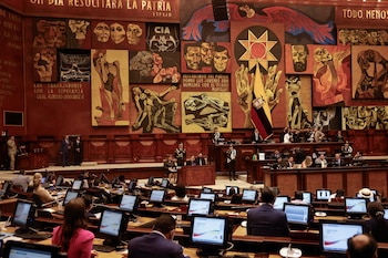 Vista del pleno de la Asamblea Nacional. REUTERS/Karen Toro