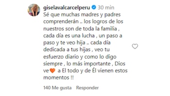 Gisela Valcárcel dedicó tierno mensaje