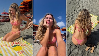 Laurita Fernández a pleno verano en Italia: playa, atardeceres y paseos con amigas